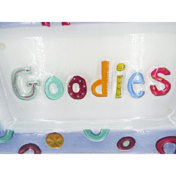 Lori Siebert by Silvestri Goodies Art Glass Serving Platter Tray - Picture 5 of 12